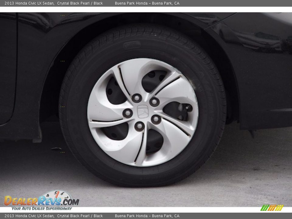 2013 Honda Civic LX Sedan Crystal Black Pearl / Black Photo #26