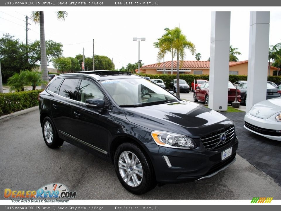 2016 Volvo XC60 T5 Drive-E Savile Gray Metallic / Beige Photo #1