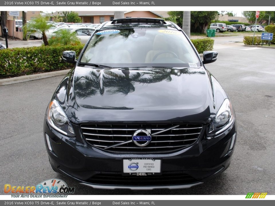 2016 Volvo XC60 T5 Drive-E Savile Gray Metallic / Beige Photo #3