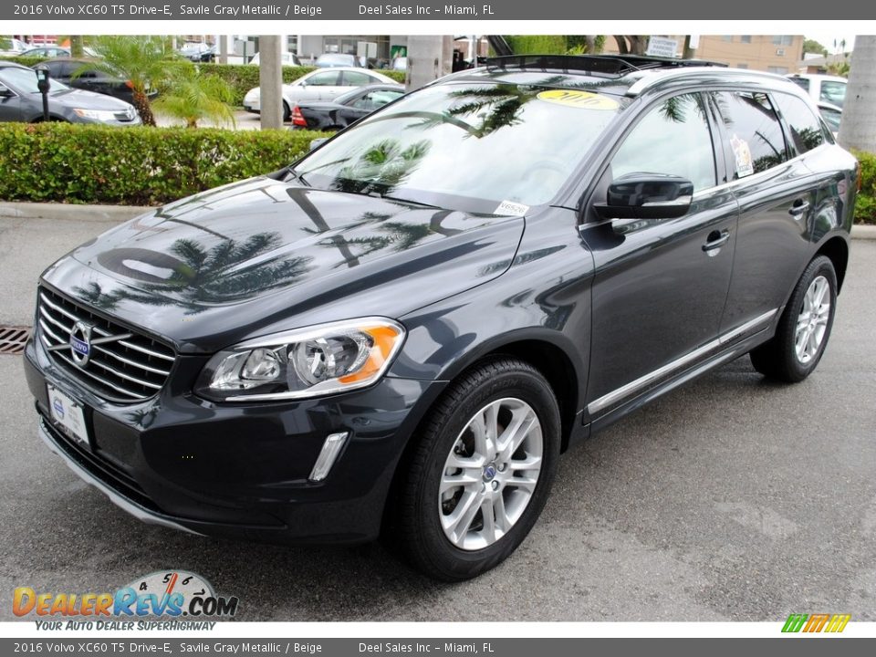 2016 Volvo XC60 T5 Drive-E Savile Gray Metallic / Beige Photo #4