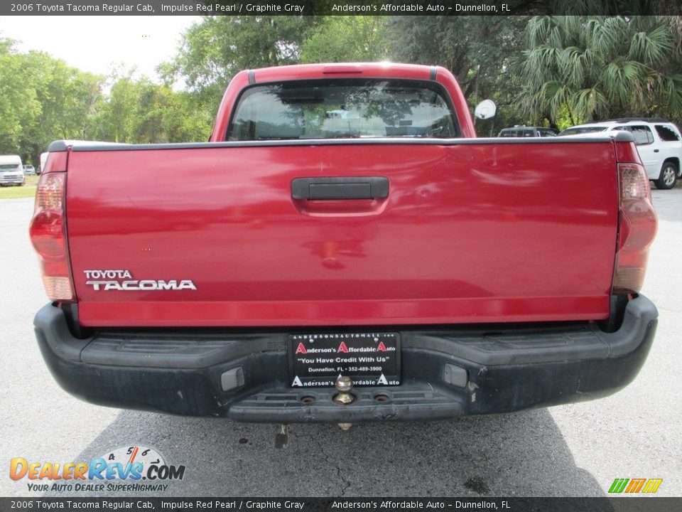 2006 Toyota Tacoma Regular Cab Impulse Red Pearl / Graphite Gray Photo #4