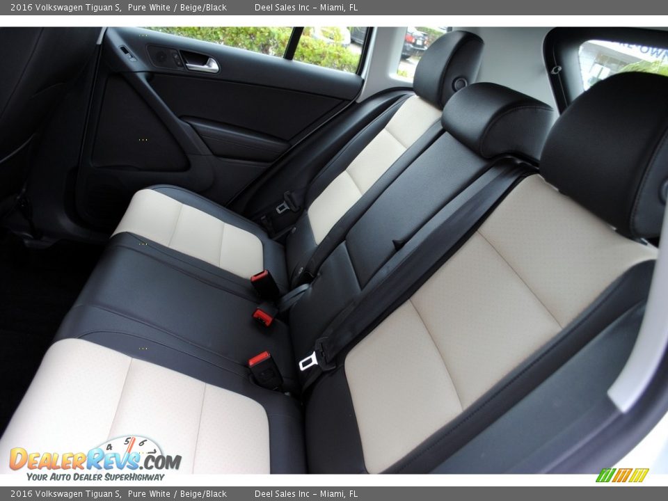 2016 Volkswagen Tiguan S Pure White / Beige/Black Photo #12