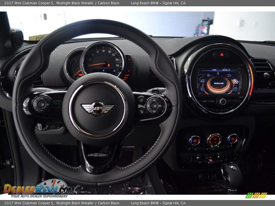 2017 Mini Clubman Cooper S Midnight Black Metallic / Carbon Black Photo #14