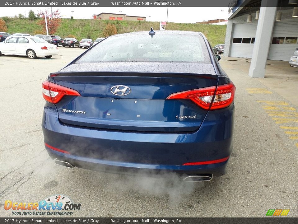 2017 Hyundai Sonata Limited Lakeside Blue / Gray Photo #6