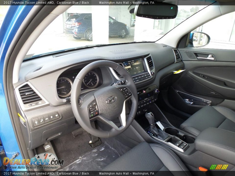 Black Interior - 2017 Hyundai Tucson Limited AWD Photo #9