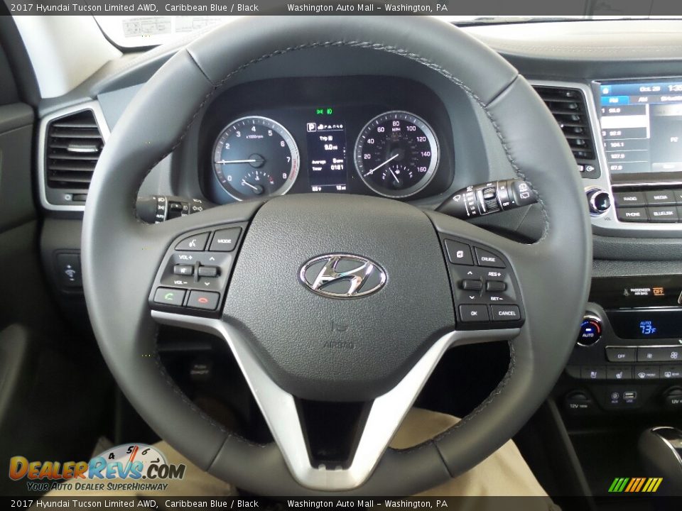 2017 Hyundai Tucson Limited AWD Steering Wheel Photo #18