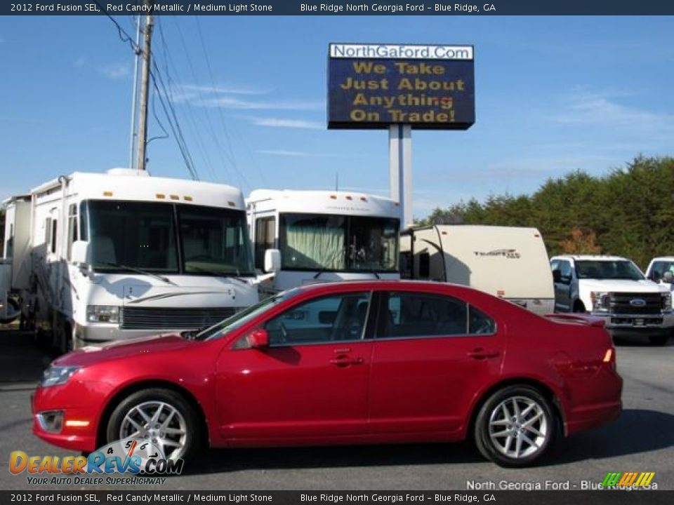 2012 Ford Fusion SEL Red Candy Metallic / Medium Light Stone Photo #2