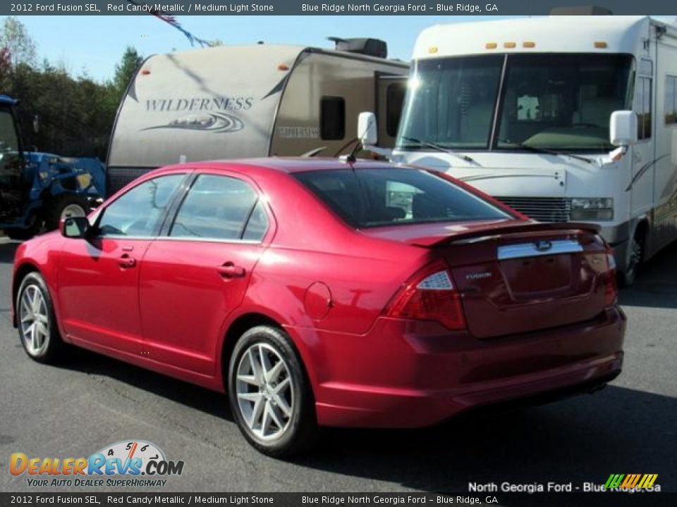 2012 Ford Fusion SEL Red Candy Metallic / Medium Light Stone Photo #3