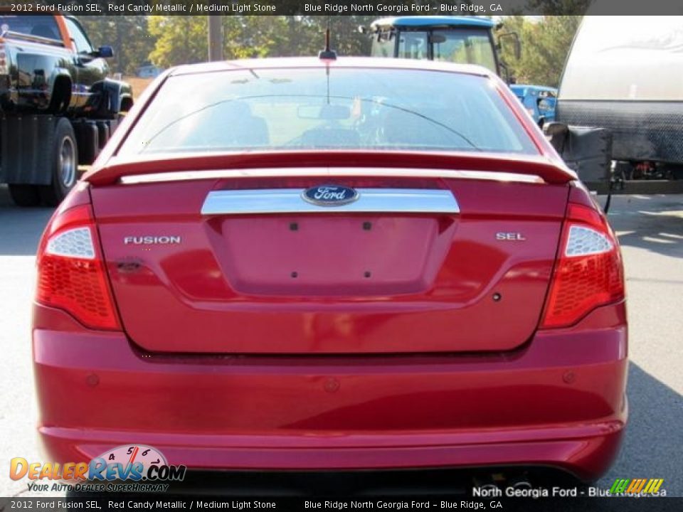 2012 Ford Fusion SEL Red Candy Metallic / Medium Light Stone Photo #4