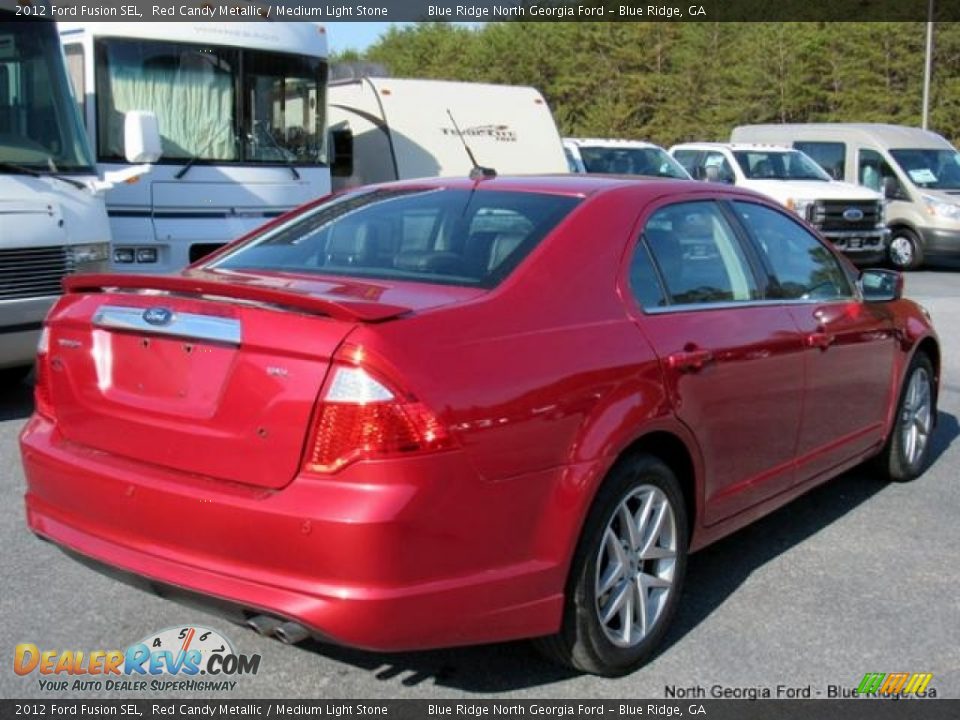 2012 Ford Fusion SEL Red Candy Metallic / Medium Light Stone Photo #5