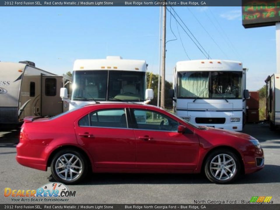 2012 Ford Fusion SEL Red Candy Metallic / Medium Light Stone Photo #6