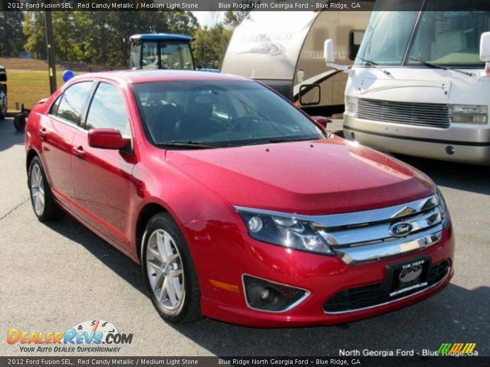 2012 Ford Fusion SEL Red Candy Metallic / Medium Light Stone Photo #7