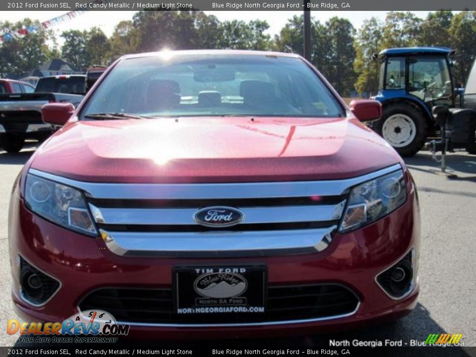 2012 Ford Fusion SEL Red Candy Metallic / Medium Light Stone Photo #8