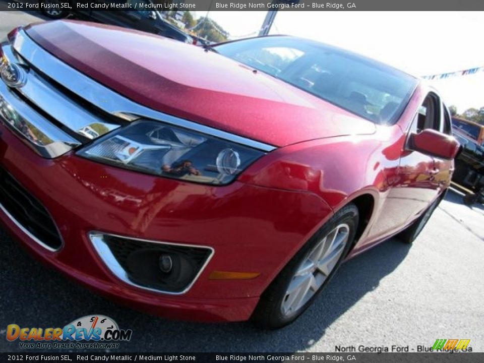 2012 Ford Fusion SEL Red Candy Metallic / Medium Light Stone Photo #33