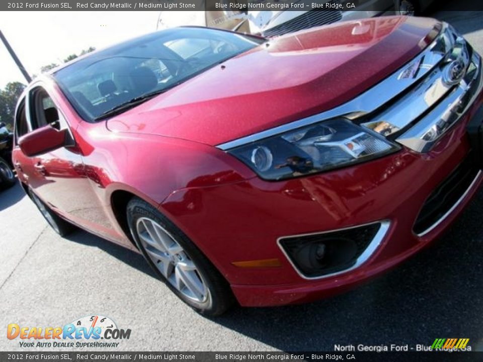 2012 Ford Fusion SEL Red Candy Metallic / Medium Light Stone Photo #34