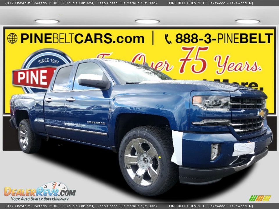 2017 Chevrolet Silverado 1500 LTZ Double Cab 4x4 Deep Ocean Blue Metallic / Jet Black Photo #1