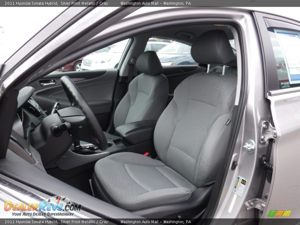 2011 Hyundai Sonata Hybrid Silver Frost Metallic / Gray Photo #12