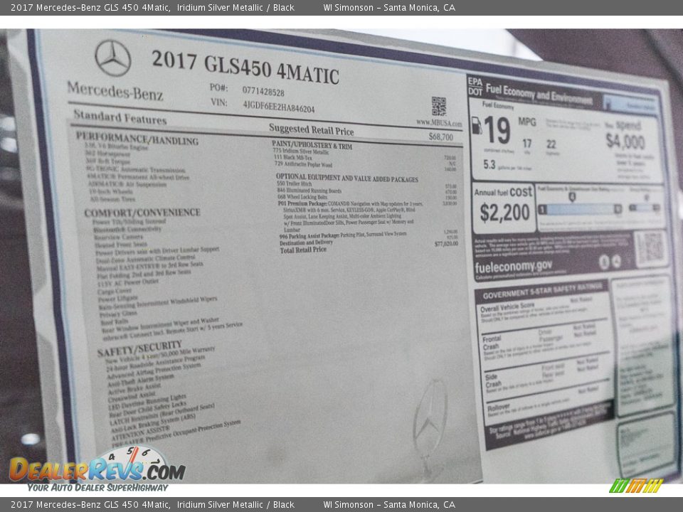 2017 Mercedes-Benz GLS 450 4Matic Iridium Silver Metallic / Black Photo #11