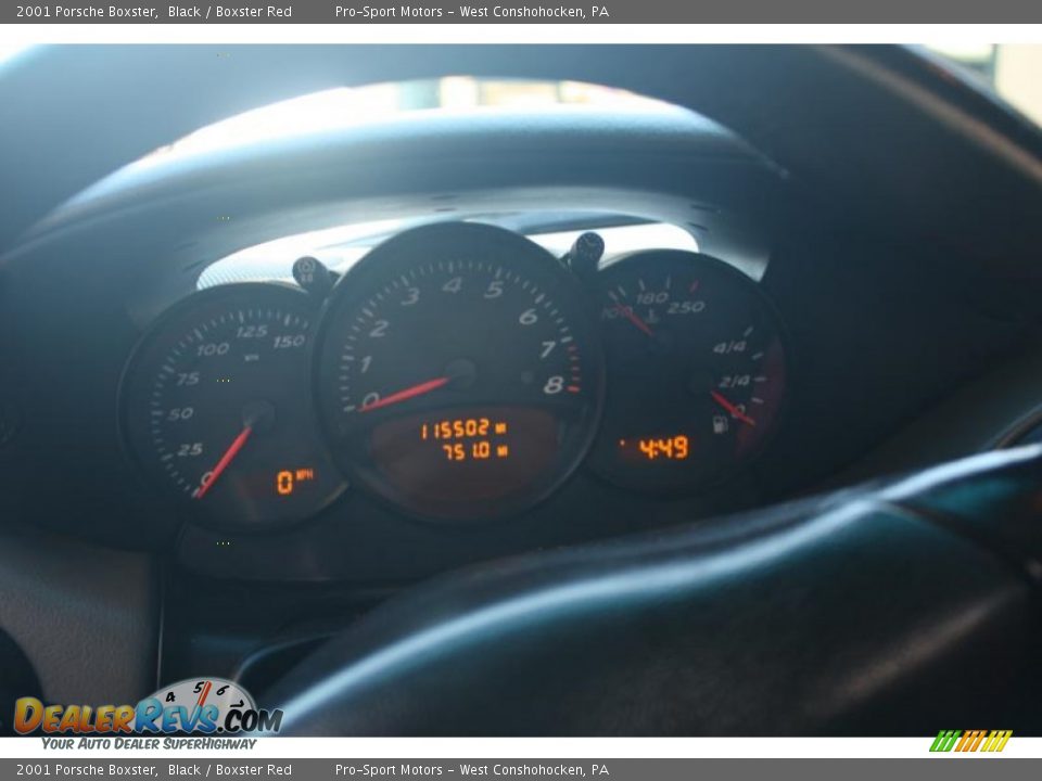 2001 Porsche Boxster Black / Boxster Red Photo #24