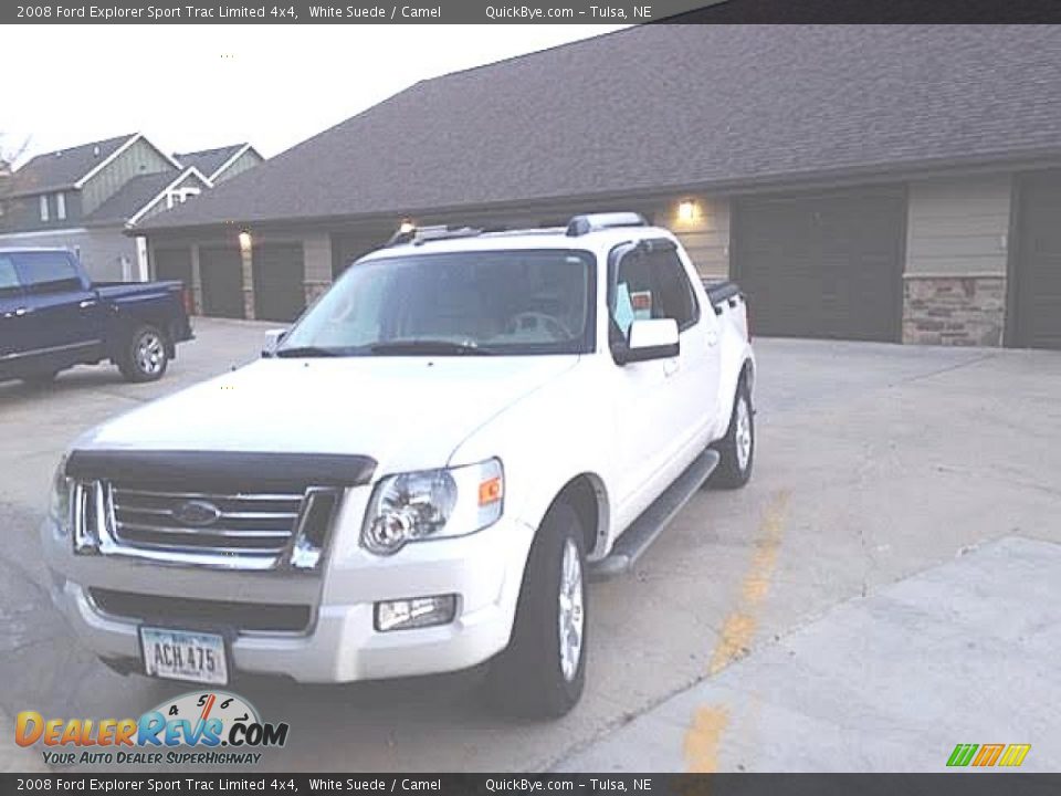 2008 Ford Explorer Sport Trac Limited 4x4 White Suede / Camel Photo #2