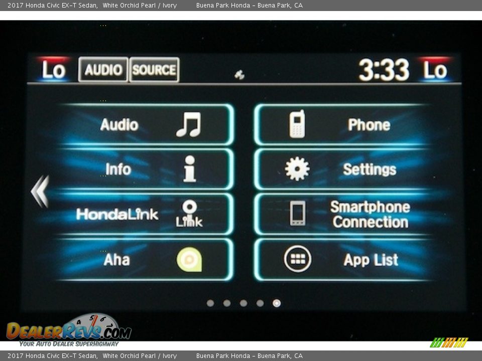 2017 Honda Civic EX-T Sedan White Orchid Pearl / Ivory Photo #16