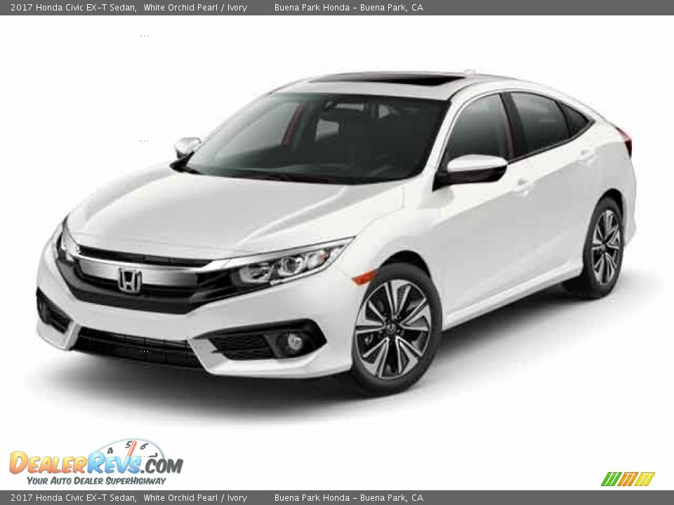 2017 Honda Civic EX-T Sedan White Orchid Pearl / Ivory Photo #21