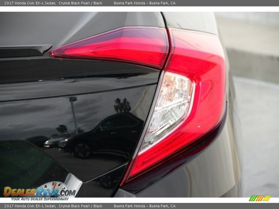 2017 Honda Civic EX-L Sedan Crystal Black Pearl / Black Photo #4
