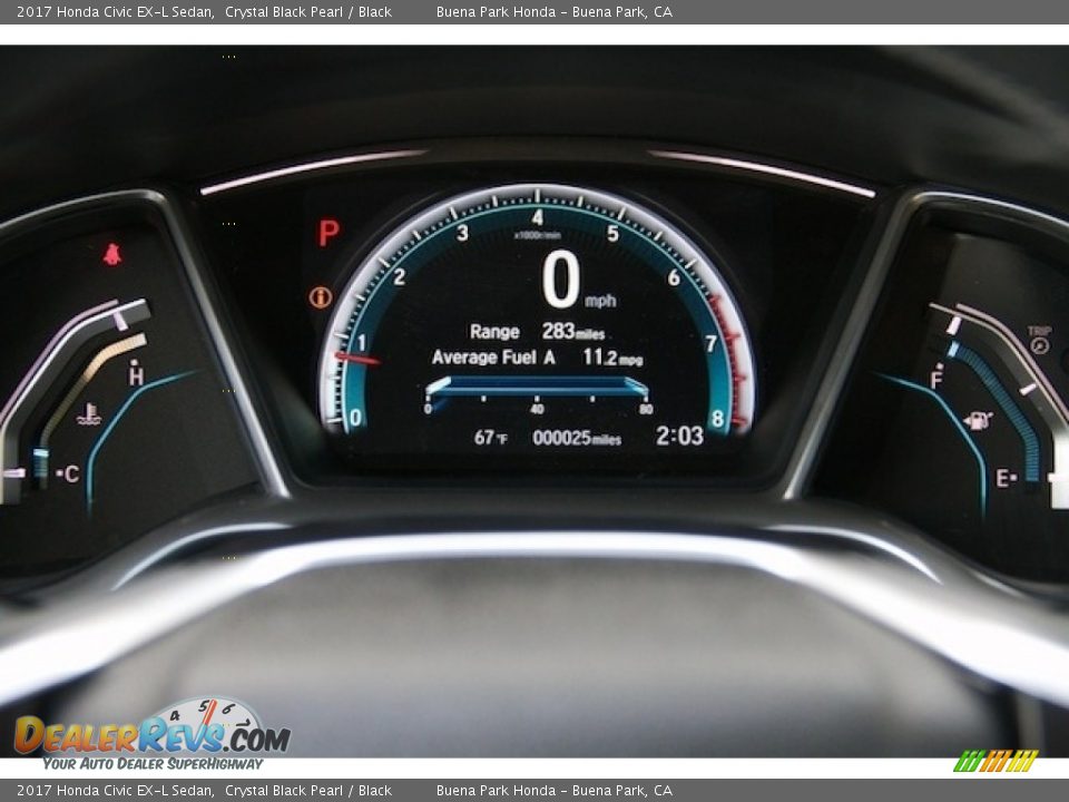 2017 Honda Civic EX-L Sedan Gauges Photo #17