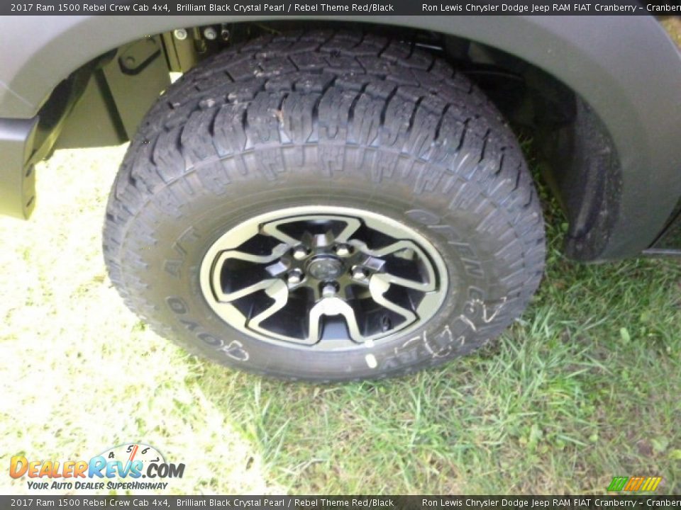 2017 Ram 1500 Rebel Crew Cab 4x4 Brilliant Black Crystal Pearl / Rebel Theme Red/Black Photo #2