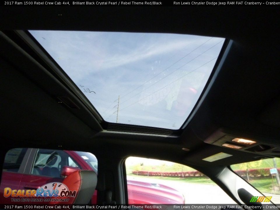 2017 Ram 1500 Rebel Crew Cab 4x4 Brilliant Black Crystal Pearl / Rebel Theme Red/Black Photo #8