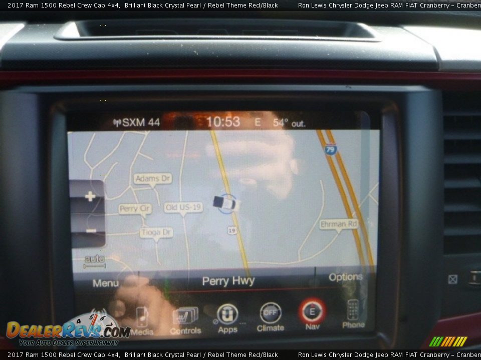 2017 Ram 1500 Rebel Crew Cab 4x4 Brilliant Black Crystal Pearl / Rebel Theme Red/Black Photo #16