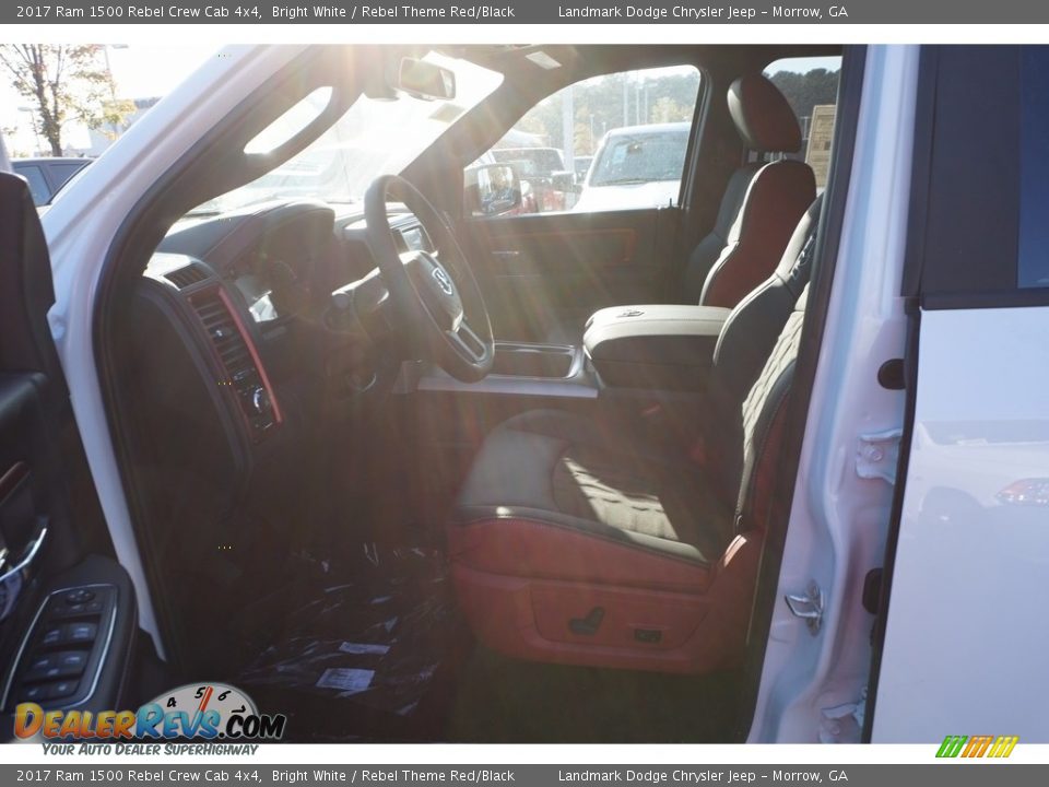 2017 Ram 1500 Rebel Crew Cab 4x4 Bright White / Rebel Theme Red/Black Photo #6