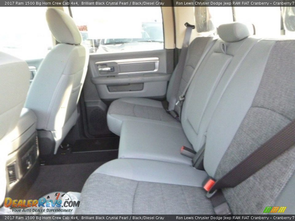 2017 Ram 1500 Big Horn Crew Cab 4x4 Brilliant Black Crystal Pearl / Black/Diesel Gray Photo #5