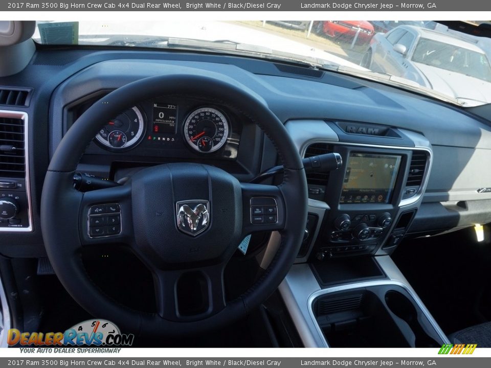 2017 Ram 3500 Big Horn Crew Cab 4x4 Dual Rear Wheel Bright White / Black/Diesel Gray Photo #7