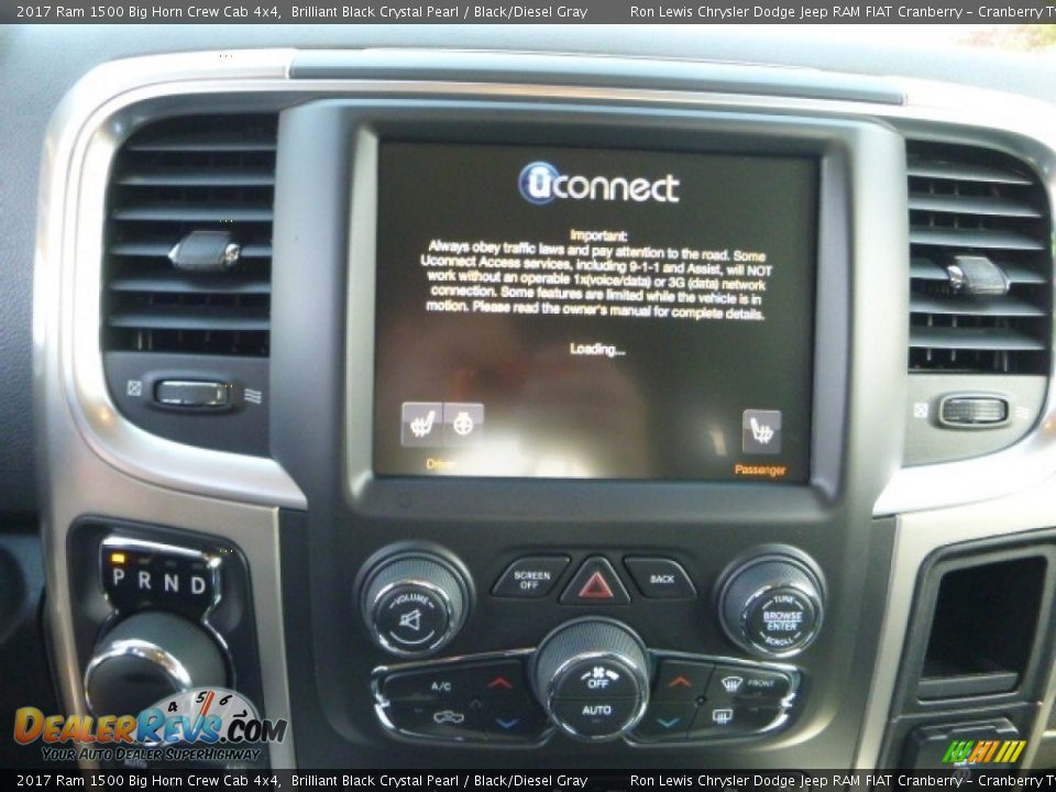 2017 Ram 1500 Big Horn Crew Cab 4x4 Brilliant Black Crystal Pearl / Black/Diesel Gray Photo #15