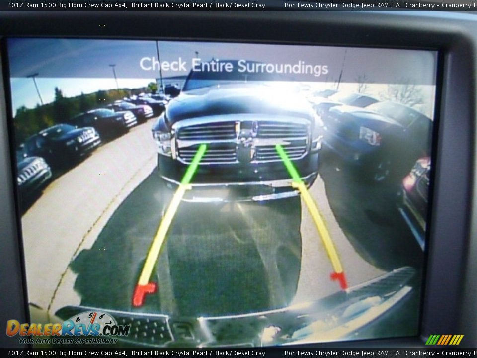 2017 Ram 1500 Big Horn Crew Cab 4x4 Brilliant Black Crystal Pearl / Black/Diesel Gray Photo #16