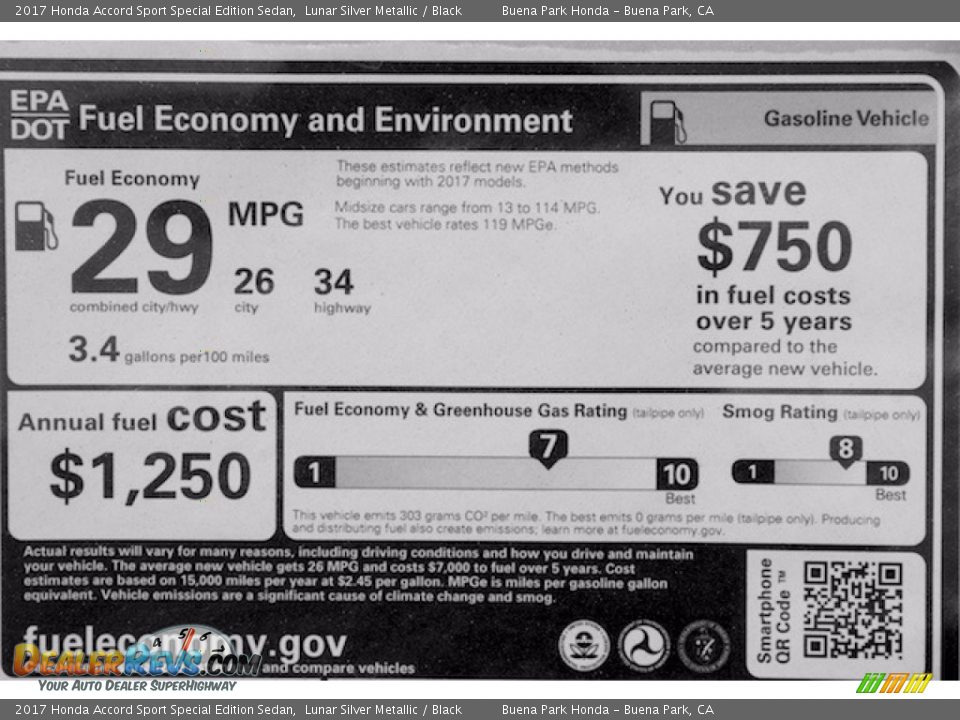 2017 Honda Accord Sport Special Edition Sedan Lunar Silver Metallic / Black Photo #17