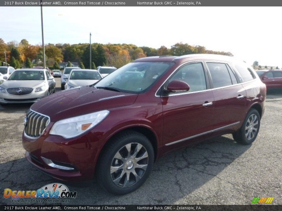 2017 Buick Enclave Leather AWD Crimson Red Tintcoat / Choccachino Photo #1