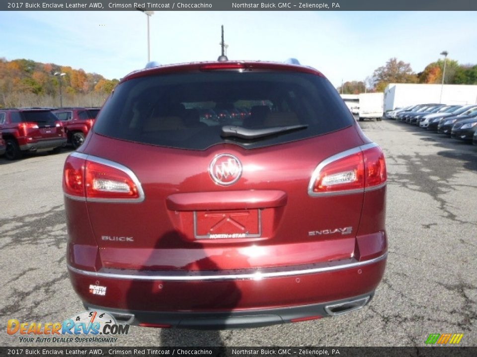 2017 Buick Enclave Leather AWD Crimson Red Tintcoat / Choccachino Photo #5