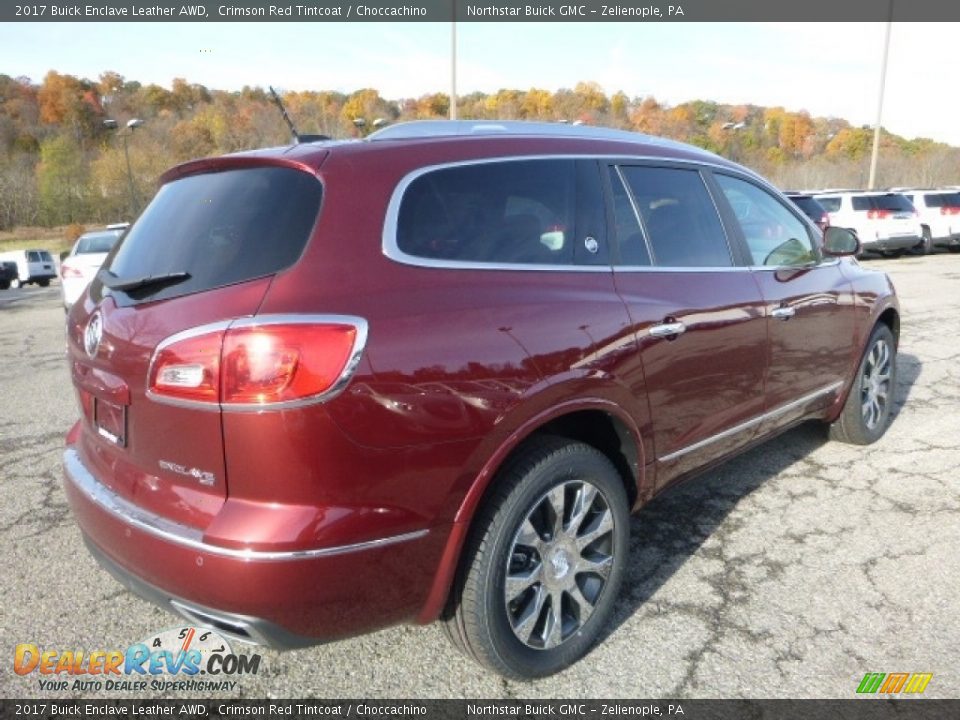 2017 Buick Enclave Leather AWD Crimson Red Tintcoat / Choccachino Photo #6