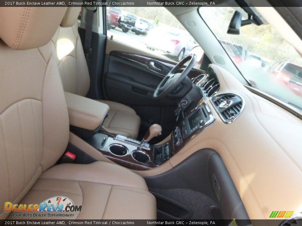 2017 Buick Enclave Leather AWD Crimson Red Tintcoat / Choccachino Photo #10