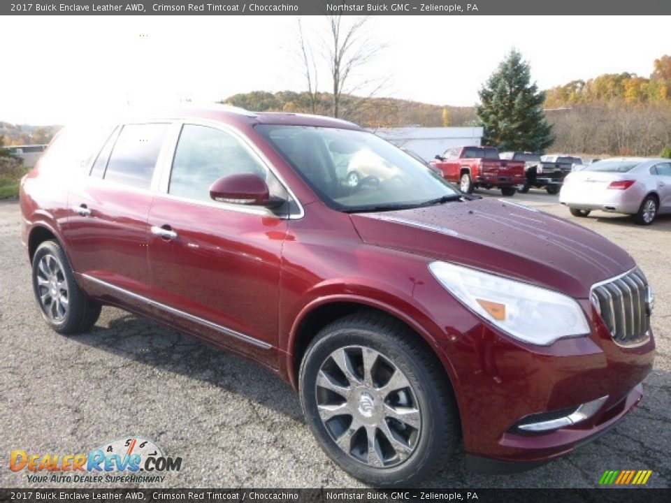 2017 Buick Enclave Leather AWD Crimson Red Tintcoat / Choccachino Photo #12