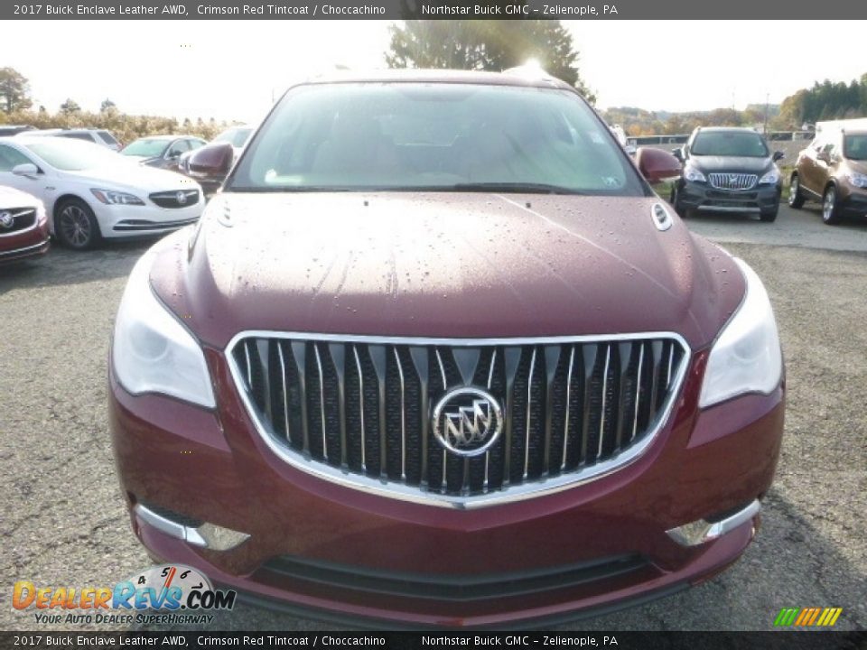 2017 Buick Enclave Leather AWD Crimson Red Tintcoat / Choccachino Photo #13
