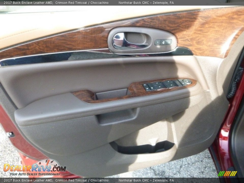 2017 Buick Enclave Leather AWD Crimson Red Tintcoat / Choccachino Photo #15