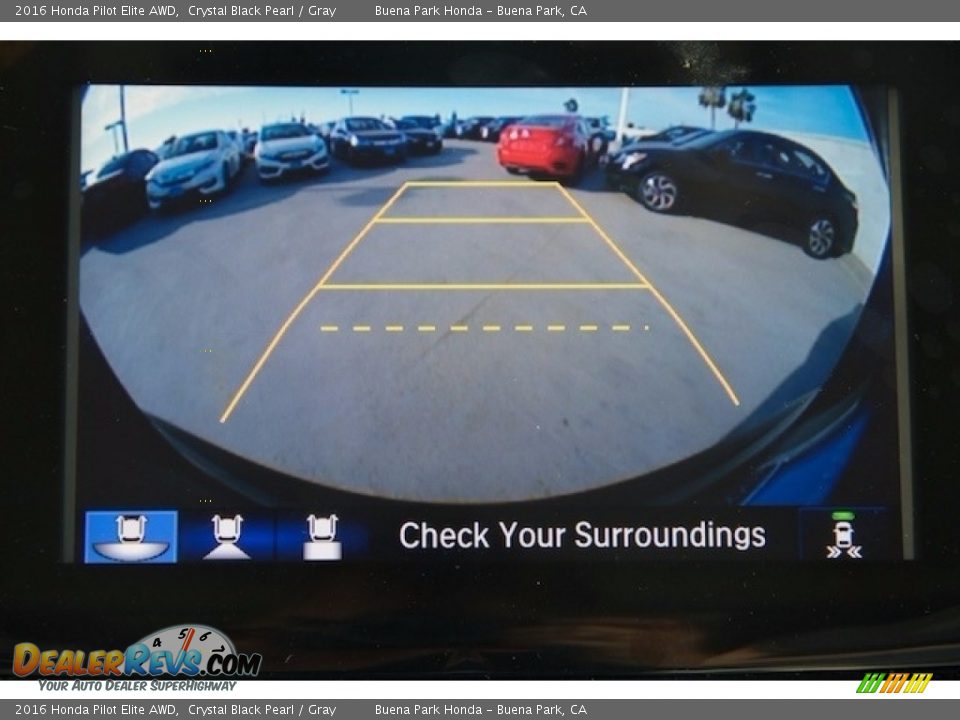 2016 Honda Pilot Elite AWD Crystal Black Pearl / Gray Photo #6