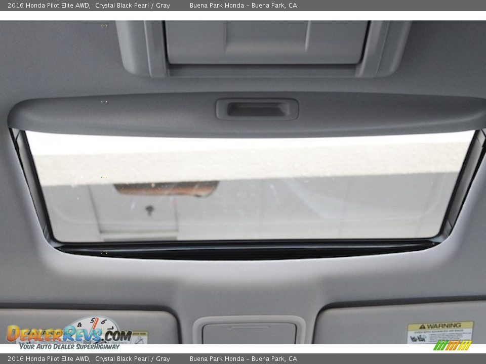 2016 Honda Pilot Elite AWD Crystal Black Pearl / Gray Photo #13
