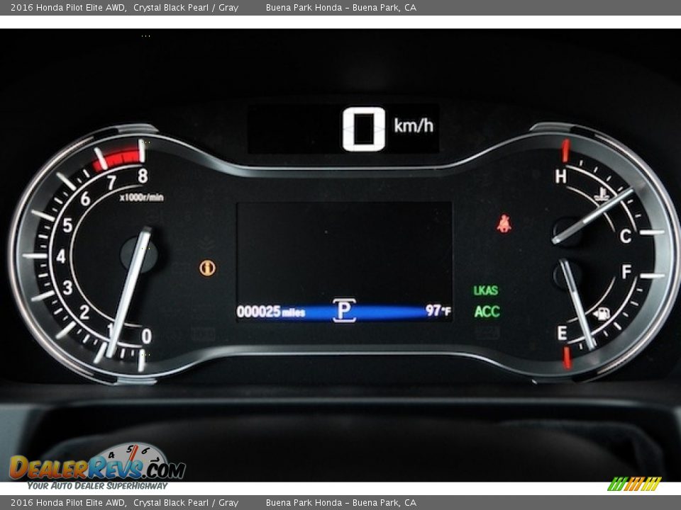 2016 Honda Pilot Elite AWD Crystal Black Pearl / Gray Photo #20