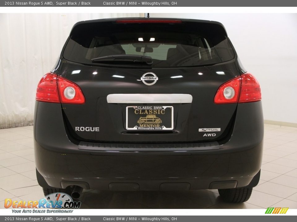 2013 Nissan Rogue S AWD Super Black / Black Photo #14