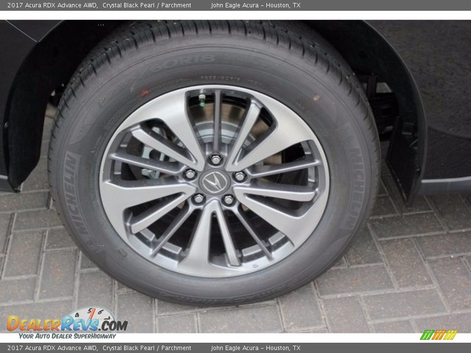 2017 Acura RDX Advance AWD Crystal Black Pearl / Parchment Photo #11