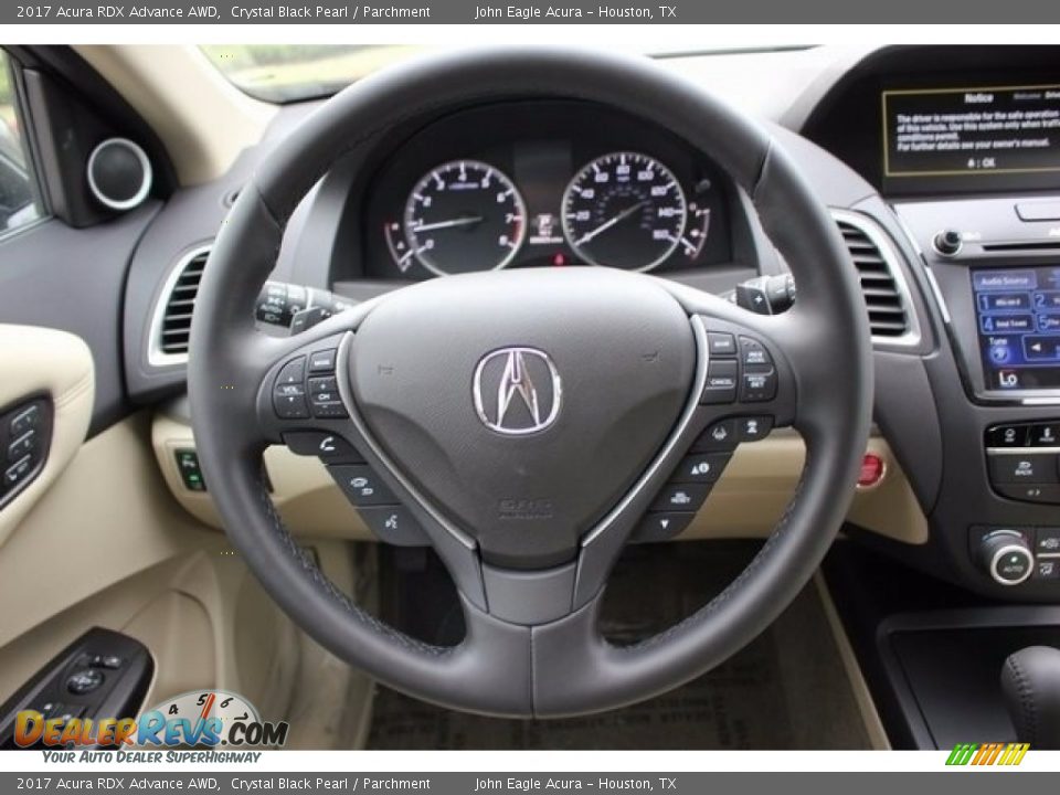 2017 Acura RDX Advance AWD Crystal Black Pearl / Parchment Photo #25